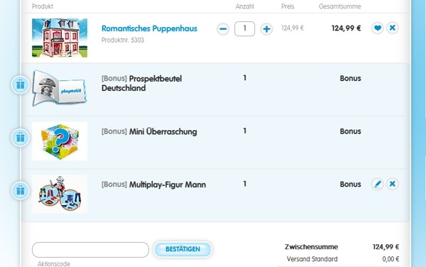 Playmobil Rabattcode einlösen