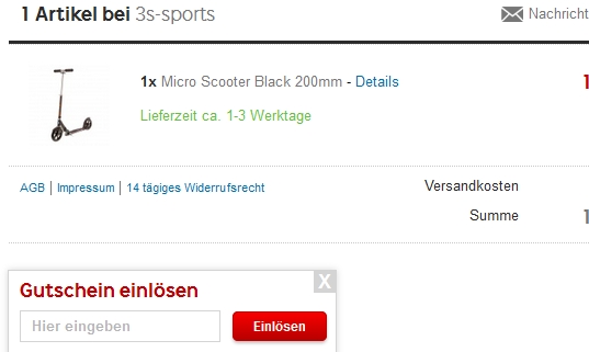 Rakuten Gutscheincode einlösen